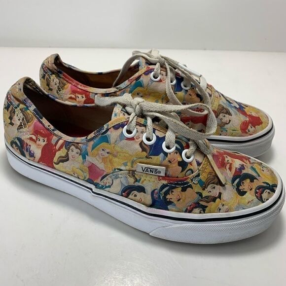 Disney Princess Shoes Sneakers Vans Limited Edition Lace Up - Picture 1 of 13